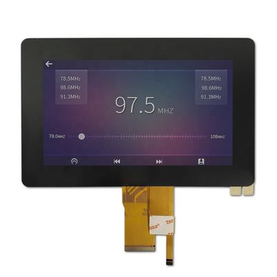 صفحه نمایش لمسی خازنی 7 اینچی 1024x600 با رابط 24 بیتی RGB IPS Glass
