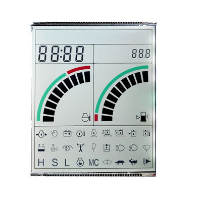 مونوکروم سفارشی صفحه نمایش LCD قابل تغییر 7 بخش برای سرعت سنج