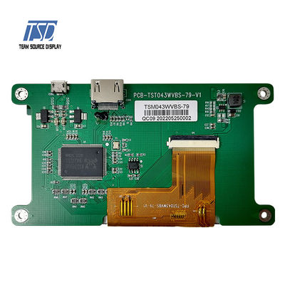 رابط HDMI با وضوح 800x480 صفحه نمایش TFT LCD 4.3 اینچ ST7262E43
