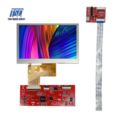 Transmissive TN 4.3 اینچ UART LCD ماژول 480x272 رزولوشن ST7282 IC 500nits