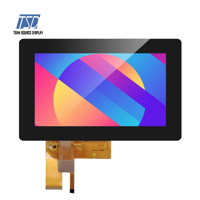 نمایشگر TSD استاندارد TFT LCD ماژول 7 اینچی 450 نیت 800x480 RGB با پنل لمسی