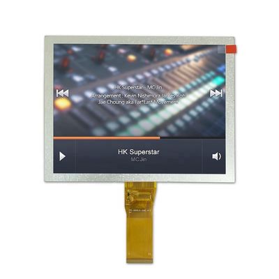 12 ساعت 8.0 اینچ صفحه نمایش 800x600 LCD پنل RGB-24bit رابط 24LED برای کاربردهای صنعتی