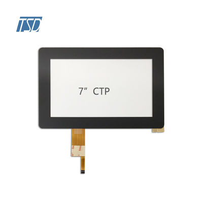 صفحه نمایش لمسی PCAP سفارشی Ctp Tempered Glass I2C رابط 7 اینچی