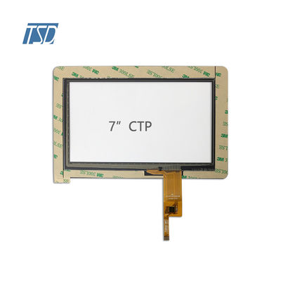 صفحه نمایش لمسی PCAP سفارشی Ctp Tempered Glass I2C رابط 7 اینچی
