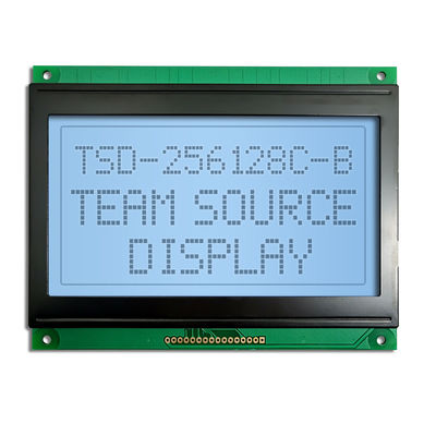 ماژول نمایشگر LCD تک رنگ گرافیکی تک رنگ STN آبی انتقالی مثبت COB 256x128 سفارشی